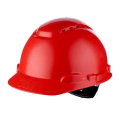 3M Vidalı Kırmızı Baret